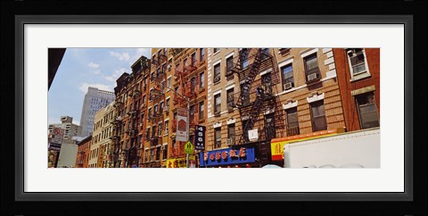 Framed Buildings in a street, Mott Street, Chinatown, Manhattan, New York City, New York State Print