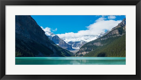 Framed Lake Louise with Canadian Rockies in the background, Banff National Park, Alberta, Canada Print