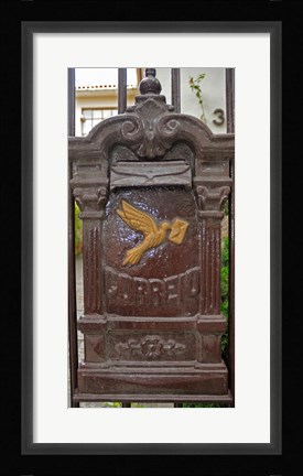 Framed Mailbox on a gate of a house, Rio De Janeiro, Brazil Print