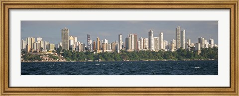 Framed Skyscrapers at the waterfront, Salvador, Brazil Print