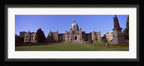 Framed Facade of a parliament building, Victoria, Vancouver Island, British Columbia, Canada Print