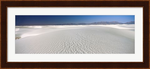 Framed White Sands with Mountains in the Distance, New Mexico Print
