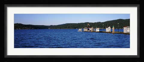 Framed Jetty at Lake Coeur d'Alene, Idaho, USA Print