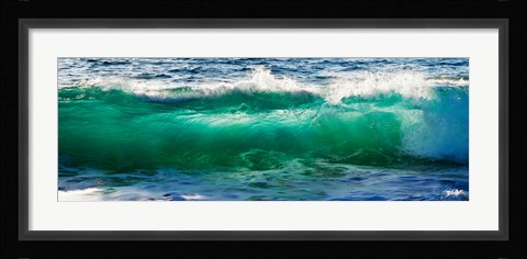 Framed Wave splashing on the beach, Todos Santos, Baja California Sur, Mexico Print