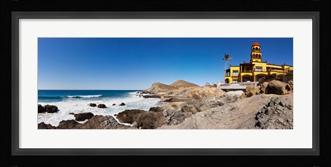 Framed Hacienda Cerritos on the Pacific Ocean, Todos Santos, Baja California Sur, Mexico Print