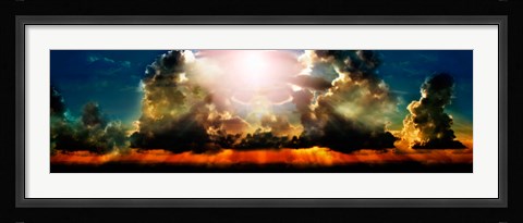 Framed Clouds in the sky at sunset Print