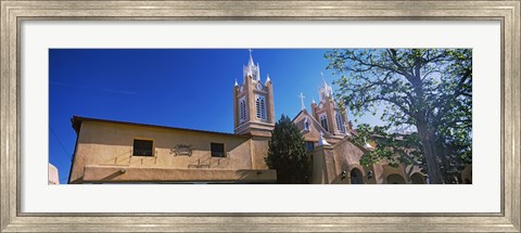 Framed Low angle view of a church, San Felipe de Neri Church, Old Town, Albuquerque, New Mexico, USA Print