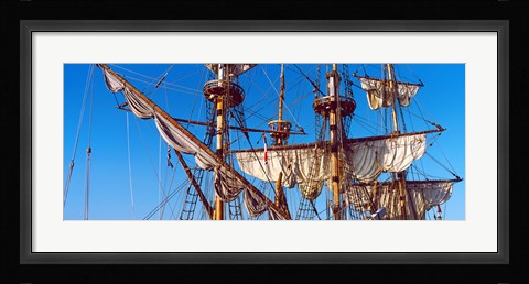 Framed Rigging of a tall ship, Finistere, Brittany, France Print