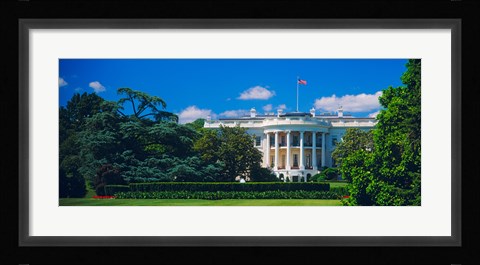 Framed Facade of a government building, White House, Washington DC Print