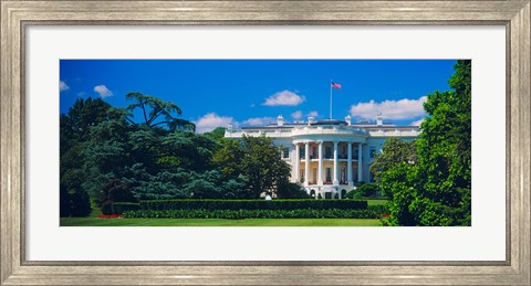 Framed Facade of a government building, White House, Washington DC Print