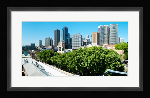 Framed Skyscrapers in a city, Cumberland Street, Sydney, New South Wales, Australia Print