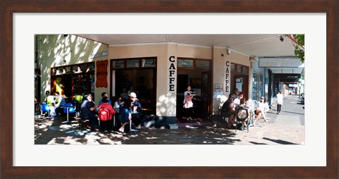 Framed Cafe on Oxford Street next to Paddington Uniting Church, Sydney, New South Wales, Australia Print
