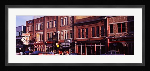 Framed Buildings along a street, Nashville, Tennessee, USA Print