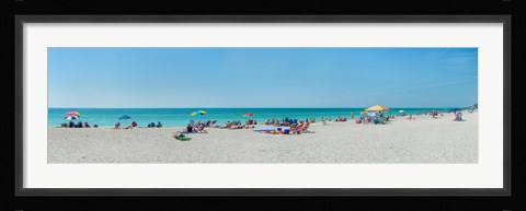 Framed People on the beach, Venice Beach, Gulf Of Mexico, Venice, Florida, USA Print
