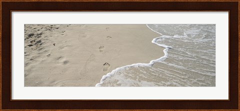 Framed Surf&#39;s edge on the beach, Varadero Beach, Varadero, Matanzas, Cuba Print