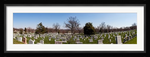 Framed Tombstones in a cemetery, Arlington National Cemetery, Arlington, Virginia, USA Print