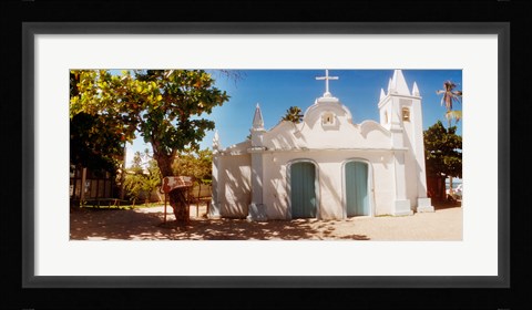 Framed Facade of a small church, Salvador, Bahia, Brazil Print