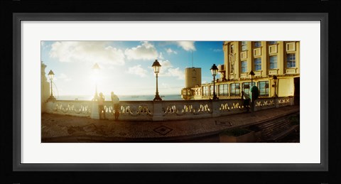 Framed Lacerda Elevator on the coast at sunset, Pelourinho, Salvador, Bahia, Brazil Print
