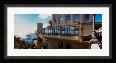Framed Lacerda Elevator on the coast, Pelourinho, Salvador, Bahia, Brazil Print