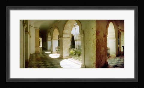 Framed Courtyard of Igreja de Sao Francisco church in Pelourinho, Salvador, Bahia, Brazil Print