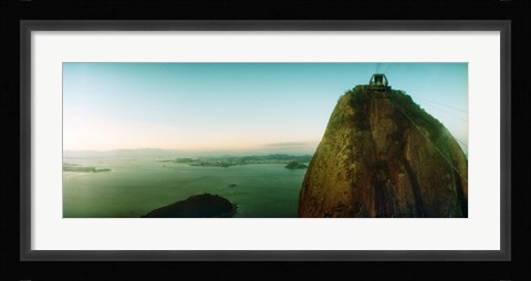 Framed Sugarloaf Mountain at sunset, Rio de Janeiro, Brazil Print