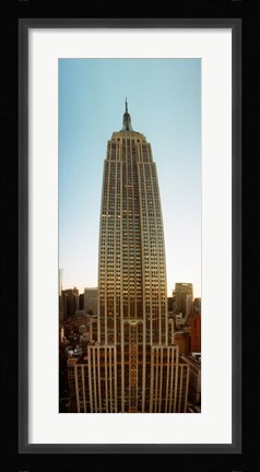 Framed Low angle view of the Empire State Building, Manhattan, New York City, New York State, USA Print