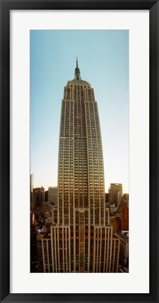Framed Low angle view of the Empire State Building, Manhattan, New York City, New York State, USA Print