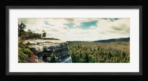 Framed Forest of trees, Gertrude's Nose, Minnewaska State Park, Catskill Mountains, New York State, USA Print