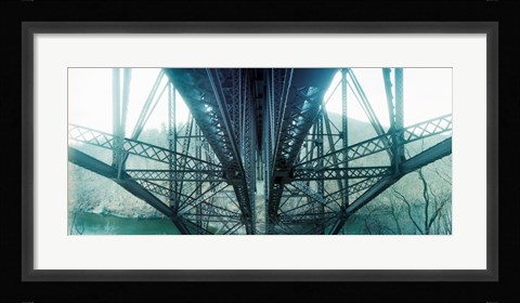 Framed Underside of a bridge, Hudson Valley, New York State, USA Print