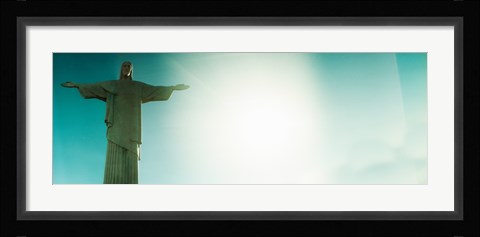 Framed Low angle view of Christ The Redeemer, Corcovado, Rio de Janeiro, Brazil Print