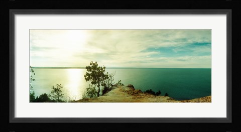 Framed Sunset over the ocean, Morro De Sao Paulo, Tinhare, Cairu, Bahia, Brazil Print