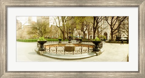 Framed Fountain in Madison Square Park in the spring, Manhattan, New York City, New York State, USA Print