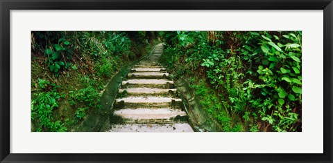 Framed Steps leading to a lighthouse, Morro De Sao Paulo, Tinhare, Cairu, Bahia, Brazil Print