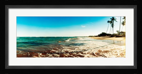 Framed Surf on the beach, Morro De Sao Paulo, Tinhare, Cairu, Bahia, Brazil Print