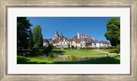 Framed Royal Apartments and Collegiate Church of Saint Ours, Loches, Loire-et-Cher, Loire, Touraine, France Print