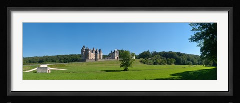 Framed Castle on a hill, Chateau de Montpoupon, Indre-Et-Loire, Pays-De-La-Loire, Touraine, France Print