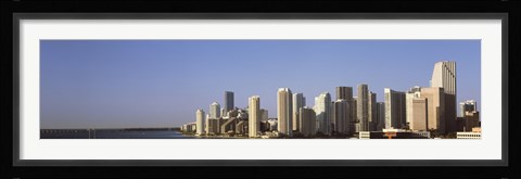 Framed Miami, Florida Skyline 2012 Print