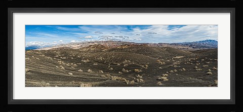 Framed Ubehebe Lava Fields, Ubehebe Crater, Death Valley, Death Valley National Park, California, USA Print
