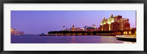 Framed Buildings at the waterfront, Hoboken, Hudson County, New Jersey, USA 2013 Print