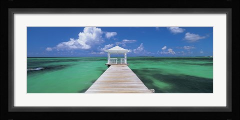 Framed Pier in the sea, Bahamas Print