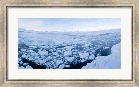Framed Ice floating in fjord, Tiniteqilaaq, Greenland Print