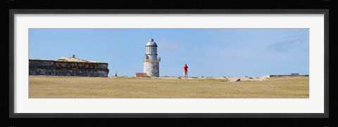 Framed Lighthouse at coast, Morro Castle, Havana, Cuba Print