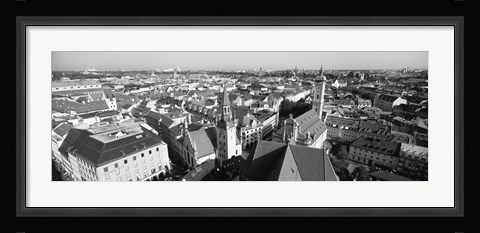 Framed High angle view of a city, Munich, Bavaria, Germany Print