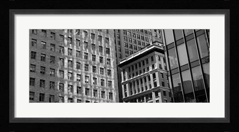 Framed Low angle view of office buildings, San Francisco, California Print