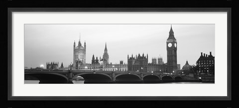 Framed Houses of Parliament, Westminster Bridge and Big Ben, London, England Print