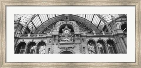 Framed Low angle view of a building, Antwerp, Belgium (black and white) Print