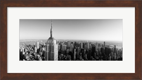 Framed Empire State Building, Manhattan, New York City (black &amp; white) Print