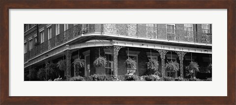 Framed Black and white view of Jackson Square, French Quarter, New Orleans, Louisiana Print