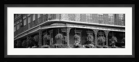 Framed Black and white view of Jackson Square, French Quarter, New Orleans, Louisiana Print