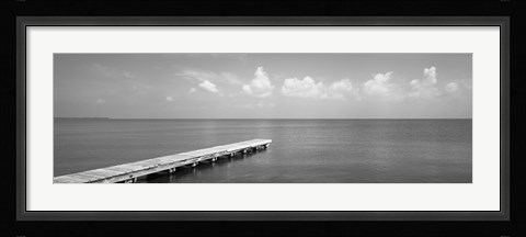 Framed Dock, Mobile Bay Alabama, USA Print